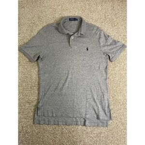 Ralph Lauren Polo Shirt Mens M GRAY Short Sleeve Summer‎ Golf Exelente